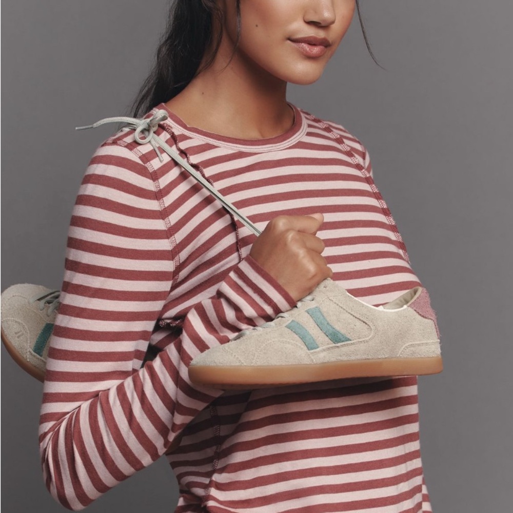 Anthropologie Red and Pink Striped Top - Picture 1 of 6
